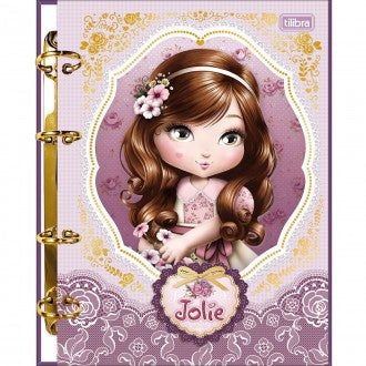 Caderno Argolado Cartonado Colegial Jolie 80 Folhas