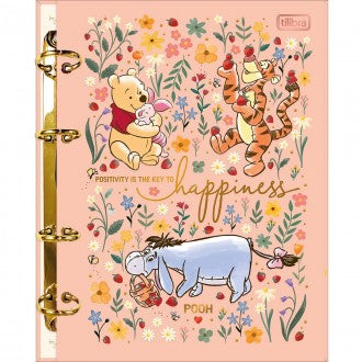 Caderno Argolado Cartonado Colegial Pooh 80 Folhas