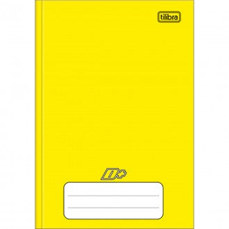 Caderno Brochura Capa Dura 1/4 D+ Amarelo 48 Folhas (Pacote com 15 unidades)
