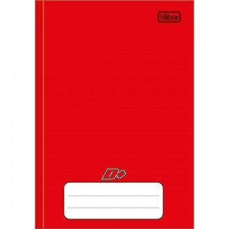 Caderno Brochura Capa Dura 1/4 D+ Vermelho 96 Folhas