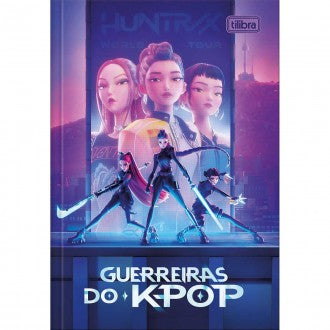 Caderno Brochura Capa Dura 1/4 Guerreiras do K-Pop 80 Folhas - Sortido