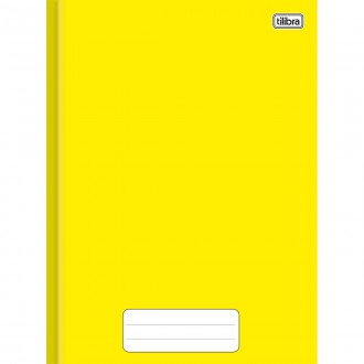 Caderno Brochura Capa Dura 1/4 Pepper Amarelo 80 Folhas