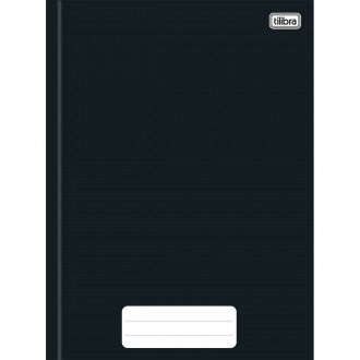 Caderno Brochura Capa Dura 1/4 Pepper Preto 80 Folhas
