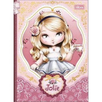 Caderno Brochura Capa Dura Colegial Jolie 160 Folhas - Sortido
