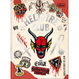 Caderno Brochura Capa Dura Colegial Stranger Things 80 Folhas - Sortido