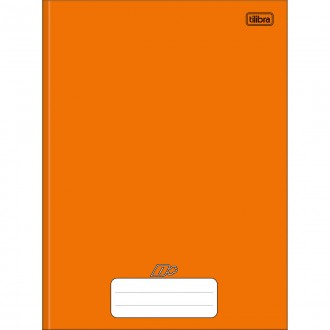 Caderno Brochura Capa Dura Universitário D+ Laranja 96 Folhas