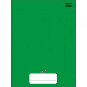 Caderno Brochura Capa Dura Universitário D+ Verde 96 Folhas