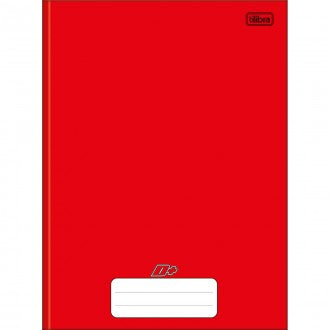 Caderno Brochura Capa Dura Universitário D+ Vermelho 96 Folhas