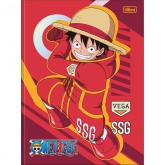 Caderno Brochura Capa Dura Universitário One Piece 80 Folhas - Capa Colorida Posição Batalha - Sortido