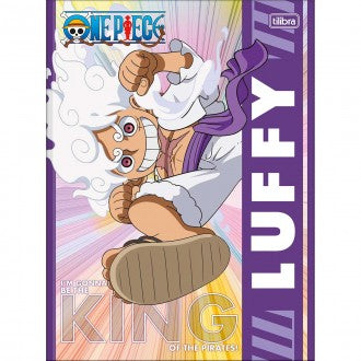 Caderno Brochura Capa Dura Universitário One Piece 80 Folhas - Capa Roxa- Luffy Branco - Sortido