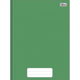 Caderno Brochura Capa Dura Universitário Pepper Verde 80 Folhas