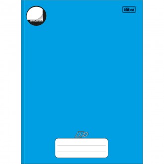 Caderno Brochura Capa Dura Universitário sem Pauta D+ Azul 96 Folhas