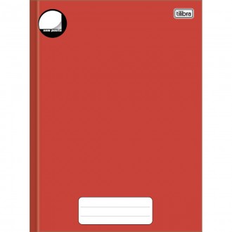 Caderno Brochura Capa Dura Universitário sem Pauta Pepper Vermelho 80 Folhas