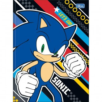 Caderno Brochura Capa Dura Universitário Sonic 80 Folhas - Sortido