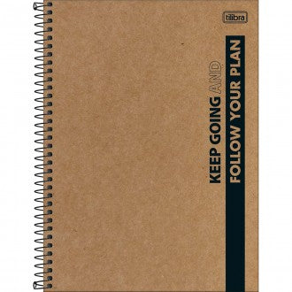 Caderno Capa Dura Universitário Kraftwork 1 Matéria 80 Folhas - Capa 3 - Follow Your Plan - Sortido