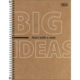 Caderno Capa Dura Universitário Kraftwork 1 Matéria 80 Folhas - Capa 4 - Big Ideas