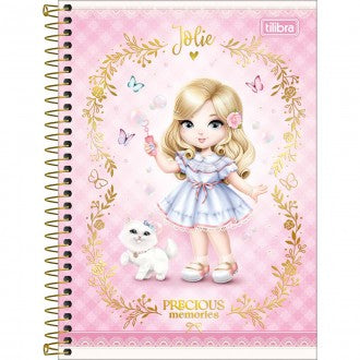 Caderno Espiral Capa Dura 1/4 Jolie 80 Folhas (Pacote com 4 unidades) - Sortido