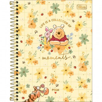 Caderno Espiral Capa Dura Colegial 1 Matéria Pooh 80 Folhas - Sortido