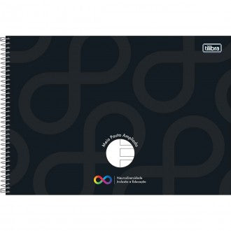 Caderno Espiral Capa Dura Meia Pauta Ampliada Tilibra Neuro 40 Folhas - Capa Preta - Sortido