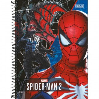 Caderno Espiral Capa Dura Universitário Connect 10 Matérias Spider-Man Game 160 Folhas - Capa 2 - Spider E Venom - Sortido
