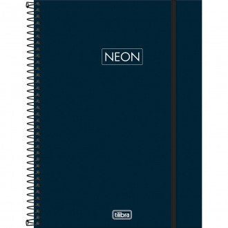 Caderno Espiral Capa Plástica Universitário 1 Matéria Neon Fit 80 Folhas - Capa Azul - Sortido