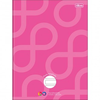 Caderno Pauta Ampliada Brochura Capa Dura Tilibra Neuro 48 Folhas - Rosa