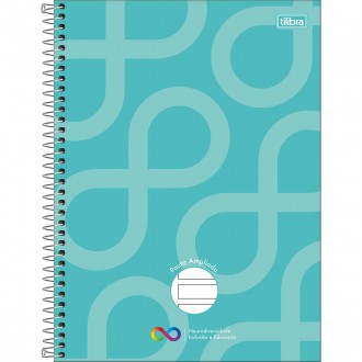 Caderno Pauta Ampliada Universitário Capa Dura Tilibra Neuro 80 Folhas - Azul Claro - Sortido