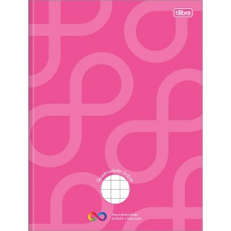 Caderno Quadriculado 2X2 cm Brochura Capa Dura Tilibra Neuro 40 Folhas - Rosa - Sortido