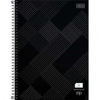 Caderno Quadriculado 7x7 mm Espiral Capa Dura Universitário Zip 80 Folhas (Pacote com 4 unidades) - Sortido