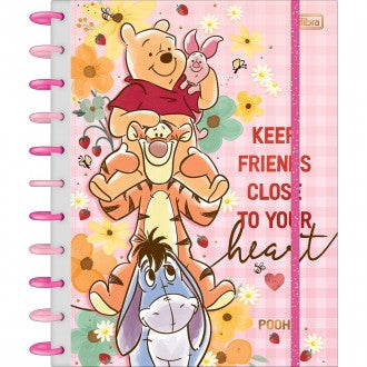 Caderno Tilidisco Universitário 10 Matérias Pooh 160 Folhas