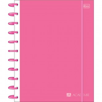 Caderno Tilidisco Universitário Connect 10 Matérias Académie Rosa 160 Folhas