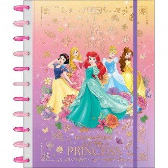 Caderno Tilidisco Universitário Connect 10 Matérias Princesas 160 Folhas