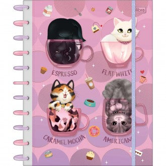 Caderno Universitário Tilidisco 10 Matérias Purrfect Cats 160 Folhas