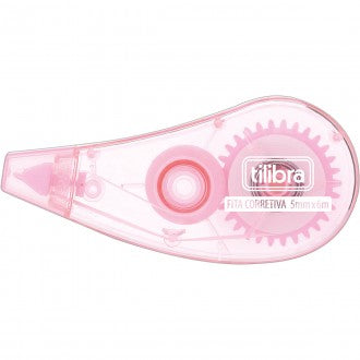 Corretivo em Fita 5mmx6m Rosa-Claro - Blister com 1 Unidade