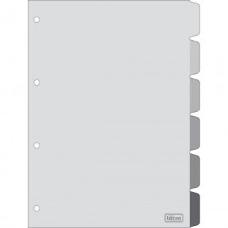 Divisórias Cinza para Caderno Argolado Universitário