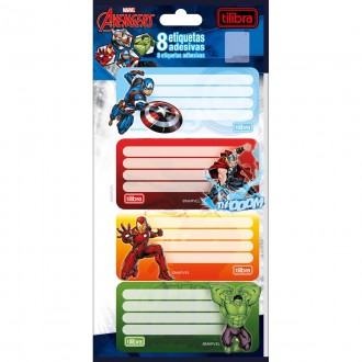 Etiqueta Escolar Adesiva Avengers
