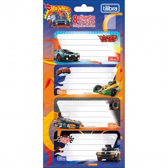 Etiqueta Escolar Adesiva Hot Wheels