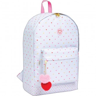 Mochila de Costas Académie Coração Metalizado Azul