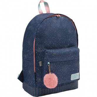 Mochila de Costas Académie Dots com frase
