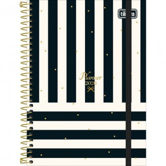 Planner Espiral 12,9 x 18,7 cm West Village 2026 - Listras Verticais-Horizontais - Sortido