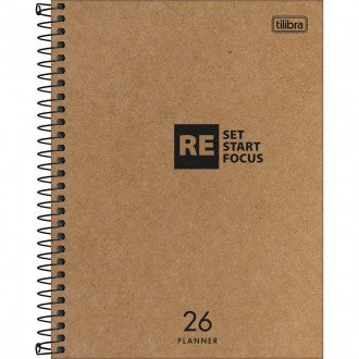 Planner Espiral Kraftwork 17,7 x 24 cm 2026 - Reset