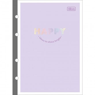 Refil Tiliflex para Caderno Argolado Colegial Happy 80 Folhas