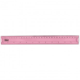 Régua Flexível 30cm Académie Rosa-Claro